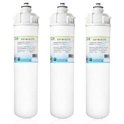 Swift Green Filters SGF-96-43 CTO Compatible Commercial Water Filter Replacement Cartridge for 7TO, 7DBG, EV9607-56, EV9607-00 -3 pack.