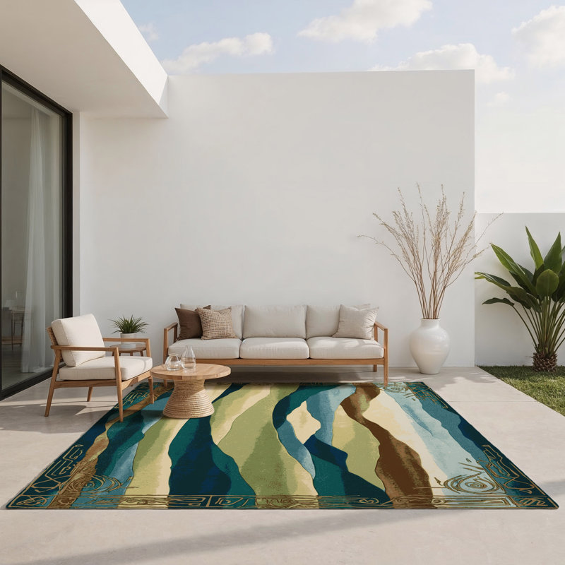 Tapis intérieur et extérieur Radiant Mirage, Rectangle 1 pi 6 po x 2 pi 6 po