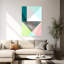 «Geometric Harmony In Pastel Hues I», art mural contemporain abstrait-1341268183