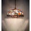 Luminaire suspendu en forme de dôme unique à 9 lumières Tiffany Magnolia