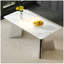 Table de salle à manger luxueuse 63 "x 31,5 x 30" en jade froide avec pieds papillon en acier inoxydable doré-1477066173