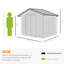 Abri de jardin 2,74 m x 1,83 m - 2 portes coulissantes, 4 aérations, construction adaptée à une utilisation dans la cour arrière, garage avec fentes de ventilation