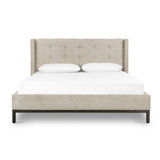 Upholstered Wingback Bed