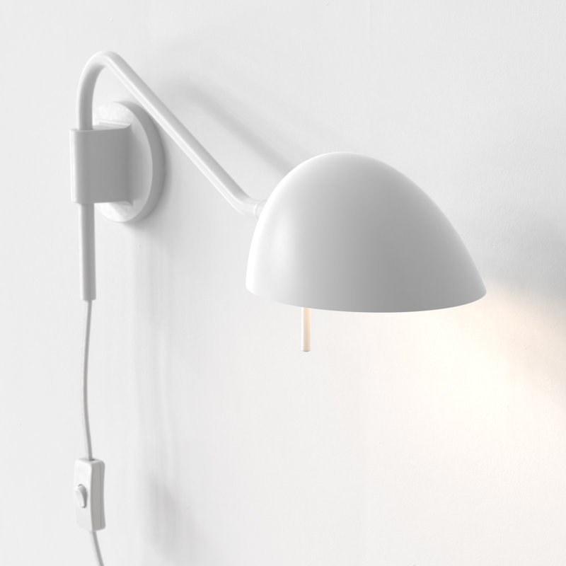 Serge 1 - Light Armed Sconce, Matte White