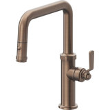 Pull-Down Kitchen Faucet With Button Sprayer - Quad Spout