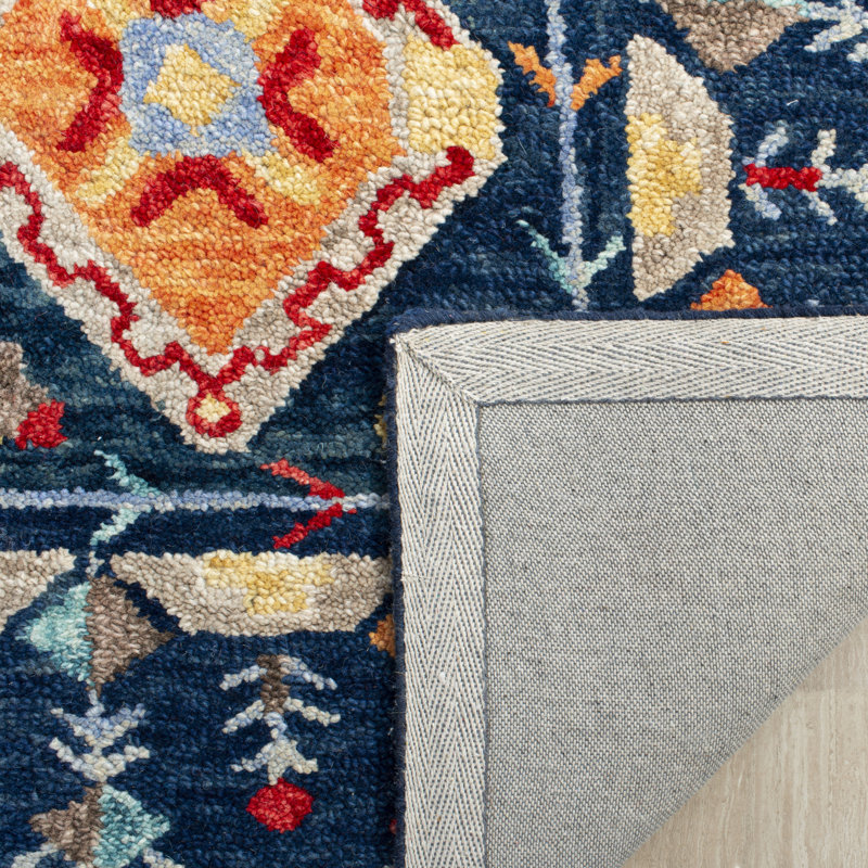 Tapis oriental en laine touffeté à la main Vahakn, Carré 9 pi