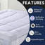 Extra Deep 700 GSM Mattress Topper Microfiber 5cm Box Stitched Breathable And Hypoallergenic-425982082