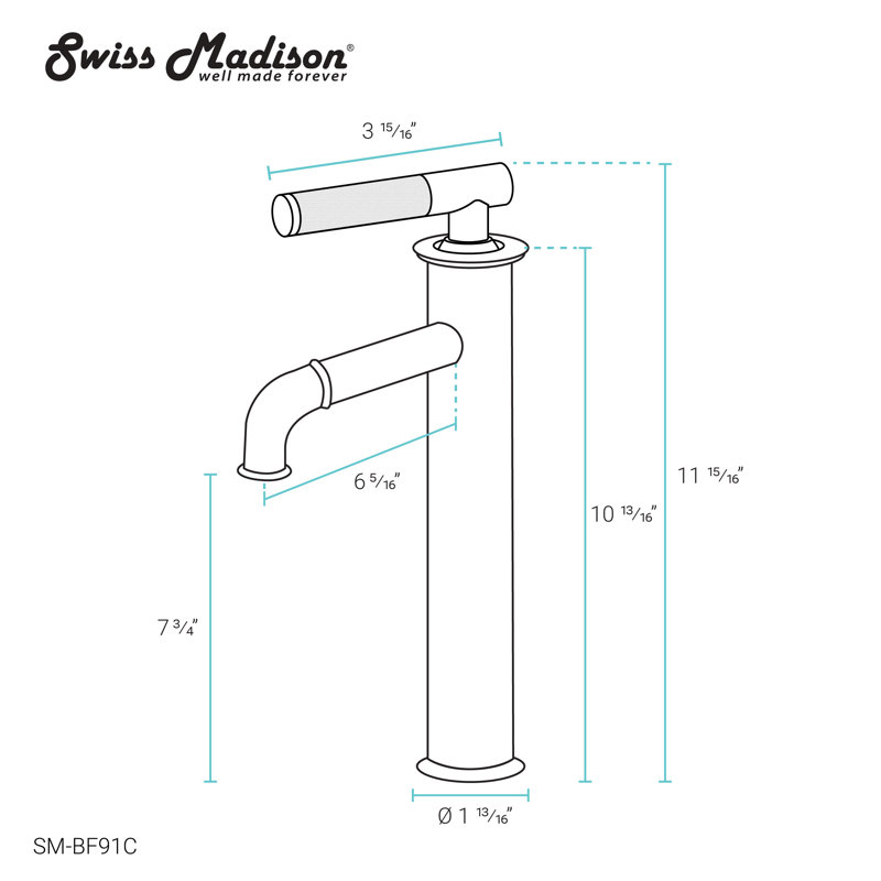 Robinet de salle de bain Avallon, Chrome