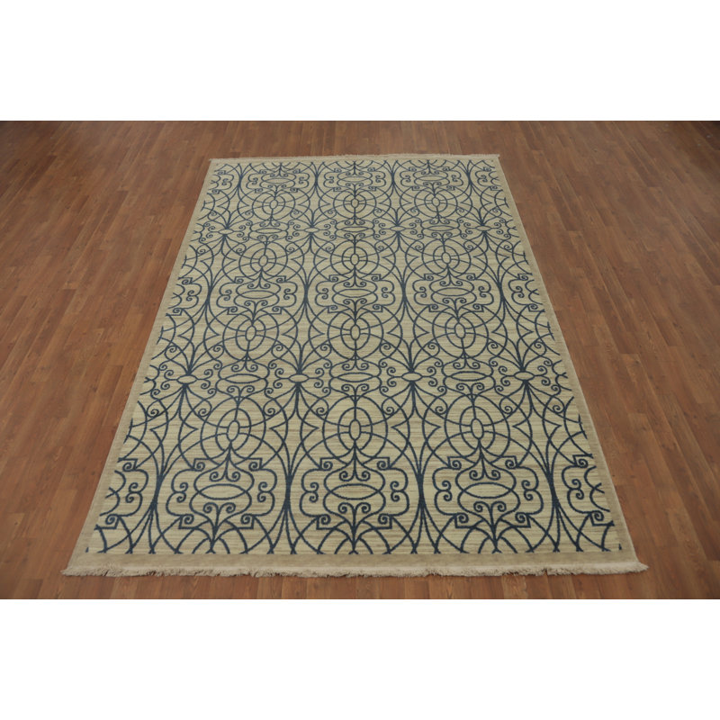 Tapis géométrique de style Gabbeh 6 x 9