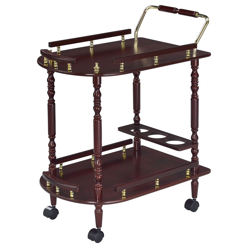Chariot-bar rectangulaire à 2 niveaux Palmer Merlot