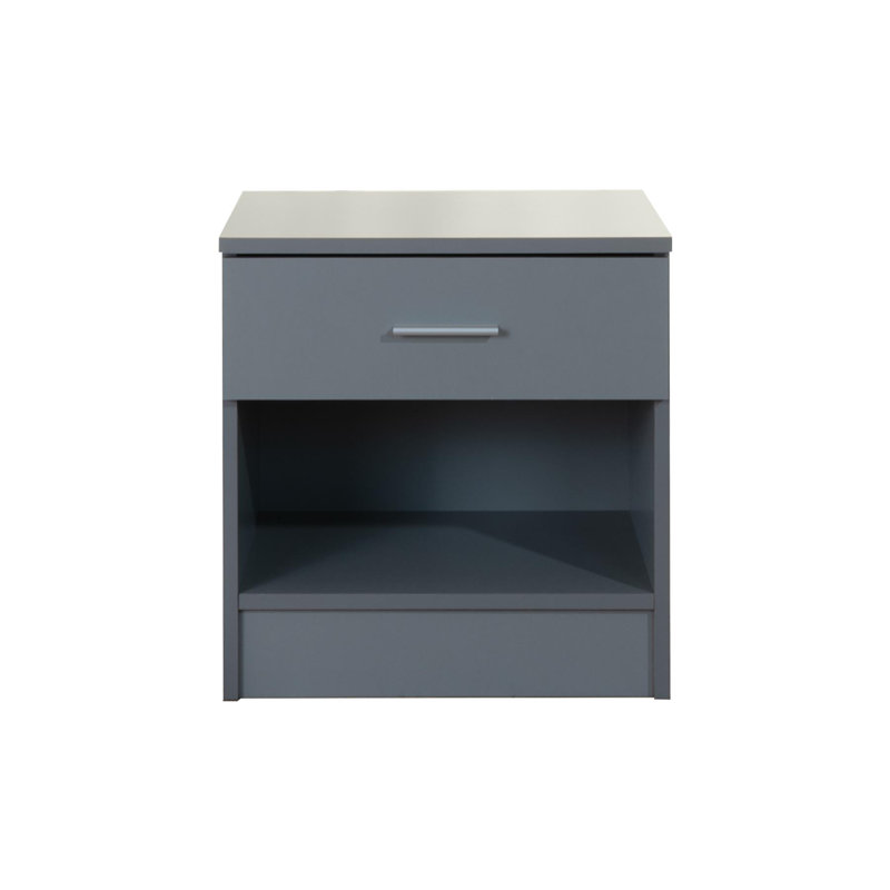 Willette 45 cm W Bedside Table, Light Grey