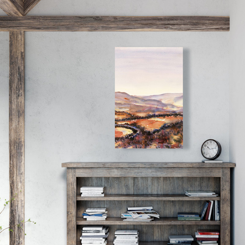 Canadian Forest Trees Illustrative Canvas for Home Decor