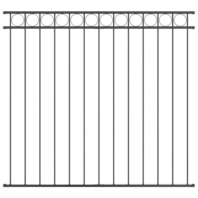 Élément de clôture vidaXL gris en acier 66,93 x 59,06 po, 4,92 pi x 5,58 pi