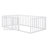 Floor Bed Frame With Fence And Door