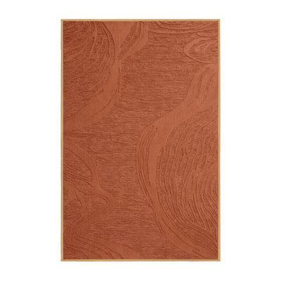 Machine Washable Abstract Brown Area Rug