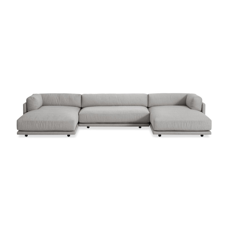 Sunday Sectional, Agnew Gray Textured Basketweave