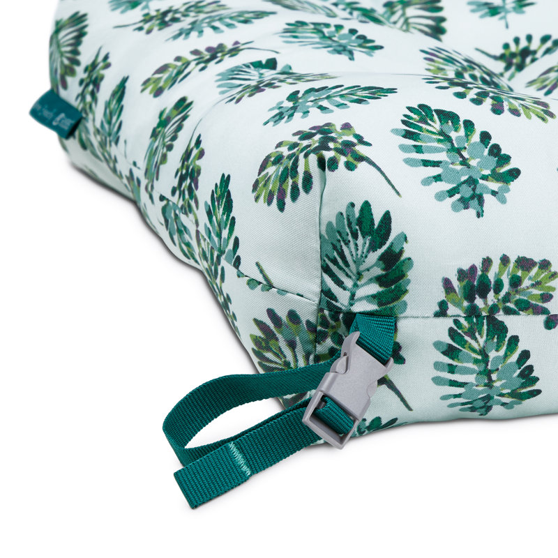 Vera Bradley by Classic Accessories Water-Resistant Patio Chair Cushions, Seawater Palm