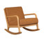 Chaise berçante en bois massif et tissu Braea
