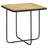 Travertine And Black Accent Table
