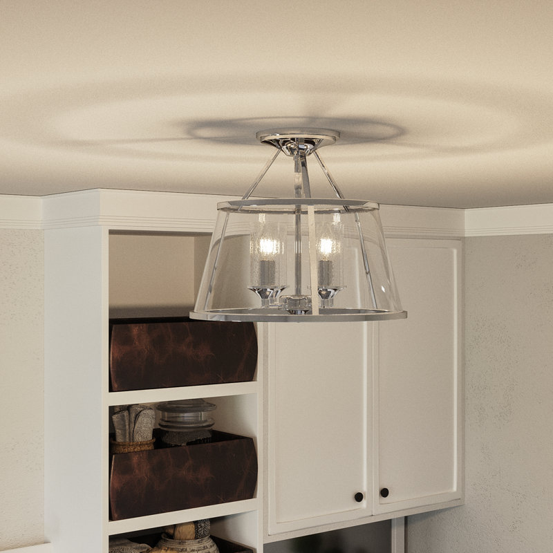 Devita Glass Semi Flush Mount