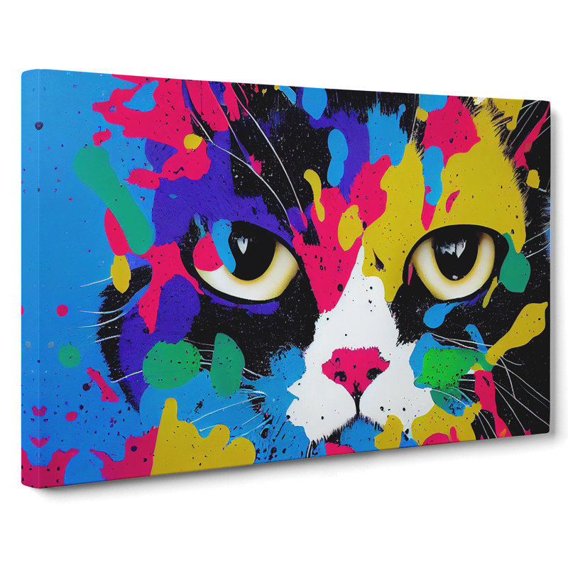 Cat Splash Vol.4 Abstract - Wrapped Canvas