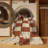 Machine Washable Checkered Brown Area Rug-119600833