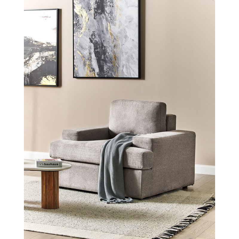 Lecenta Upholstered Armchair, Taupe