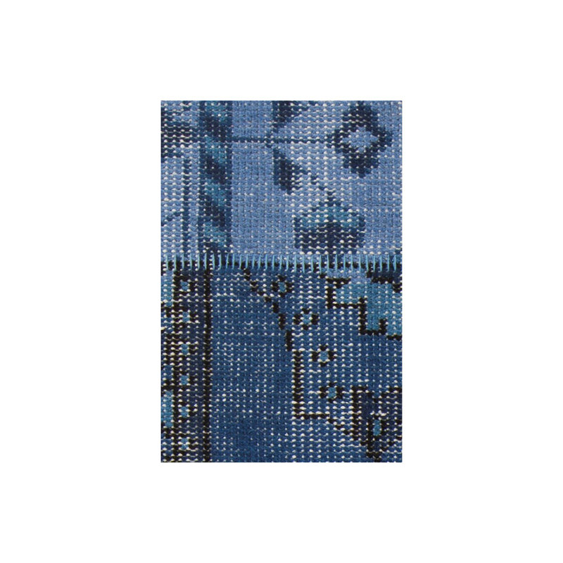 Fusion Wool Southwestern Area Rug in Blue, Rectangle 7'9" x 10'6"
