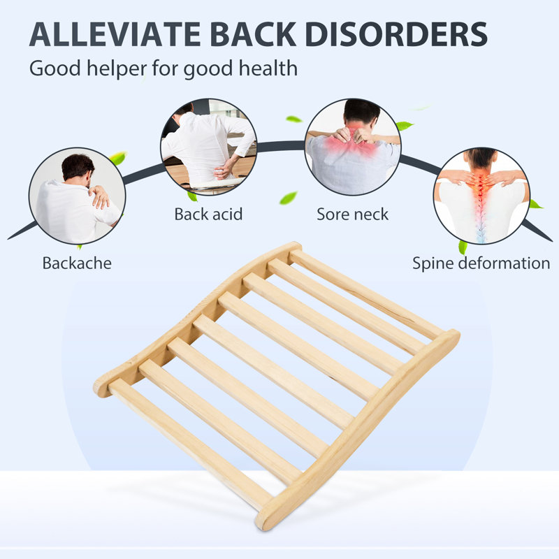 La pruche en bois naturel, en forme de S, détendue et agréable, soulage la tension musculaire du dos avec l'accessoire en forme de S, réduit le stress