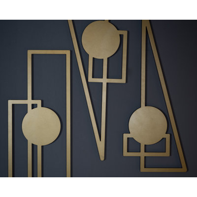 Ensemble d'accessoires décoratifs en métal (3 pièces)