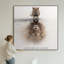 Très grande reproduction d'art sur toile - Motivation du chat et du lion-130768325