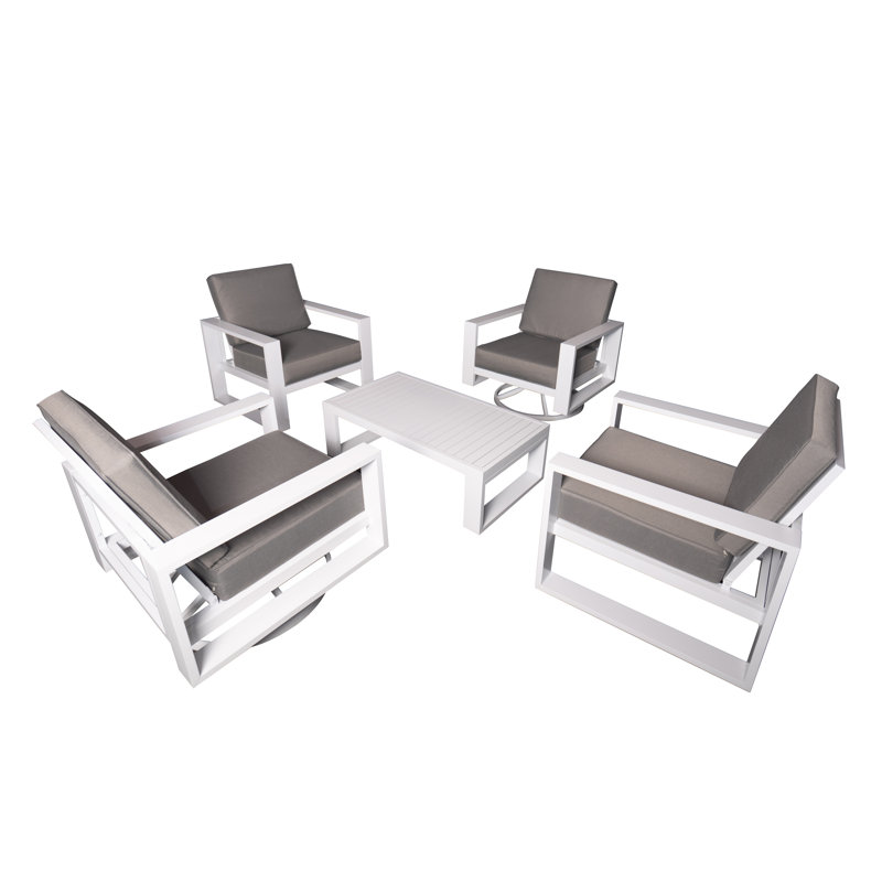 Mala 4 - Person Patio Dining Set with Rectangular Table , Cushions Included