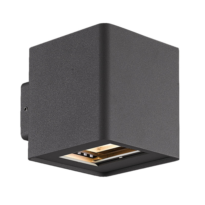 Crest LED Outdoor Wall Light, Black