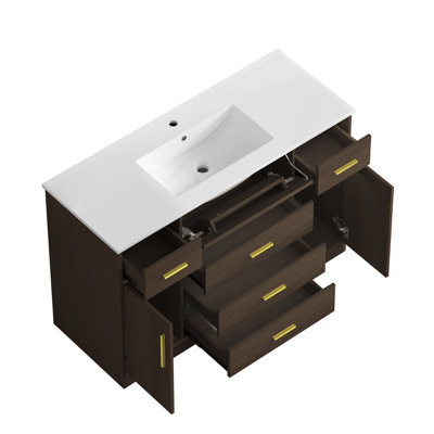 Meuble-lavabo autoportant 48 po avec 6 tiroirs 48 po Classic