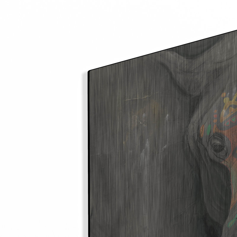 «Bungalowed Elephant» par Britt Hallowell, Bungalow Rose, art mural en métal, H 24 po x l 36 po