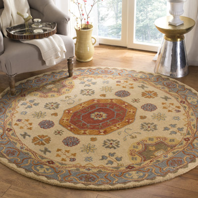 Tapis beige / brun en laine touffeté à la main Cranmore
