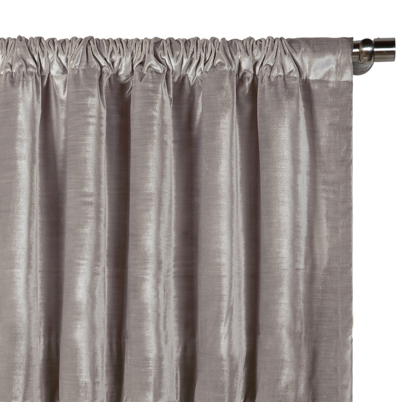 Winchester Silky Velvet Room Darkening Curtain, Chestnut, 48" x 120"