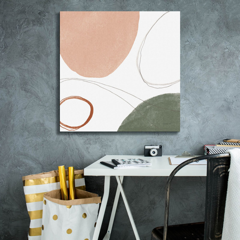 «Threads Of Motion 1 Warm C» par Danhui Nai, art mural sur toile, H 26 po x l 26 po