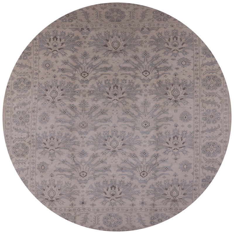 Tapis oriental gris Kurken, Rond 3 pi