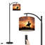 Lampe sur pied à arc avec abat-jour réglable cowboy avec son cheval silhouette de cowboys Lampe sur pied Western