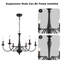 Lustre classique à 6 lumières de style bougie Tinoco-87823702