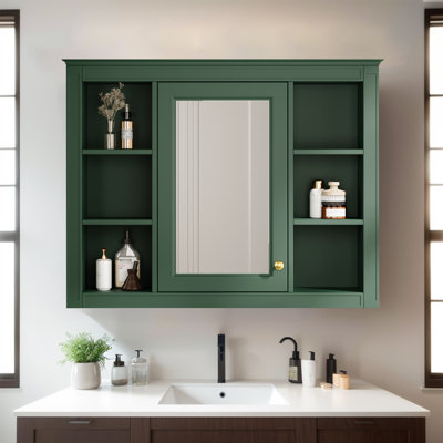 Armoire à pharmacie murale à miroir fixe