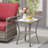 Swivel PE Wicker Rattan Outdoor Rocking Chairs Set With Side Table (4 Chairs And 2 Side Table)-1349886701