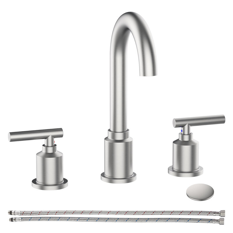 Bathroom Faucet, Widespread Bathroom Sink Faucet, 8 Inch Bathroom Faucet, Brushed Nickel