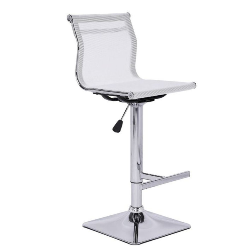 Tabouret de bar rotatif Jabraun, Blanc