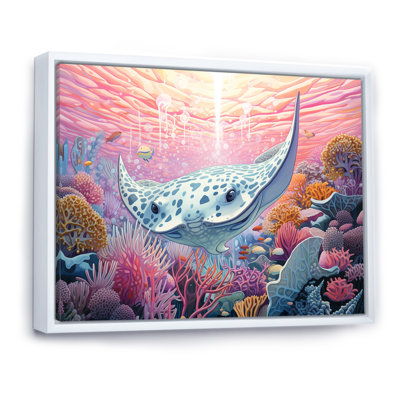 «Manta Rays Drifters Landscape II», reproduction d'art sur toile