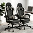 Adjustable Reclining Ergonomic Faux Leather Swiveling PC & Racing Game Chair(Set Of 2)