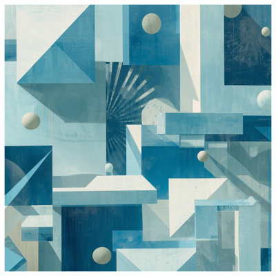 Couvertures bleues à motif géométrique