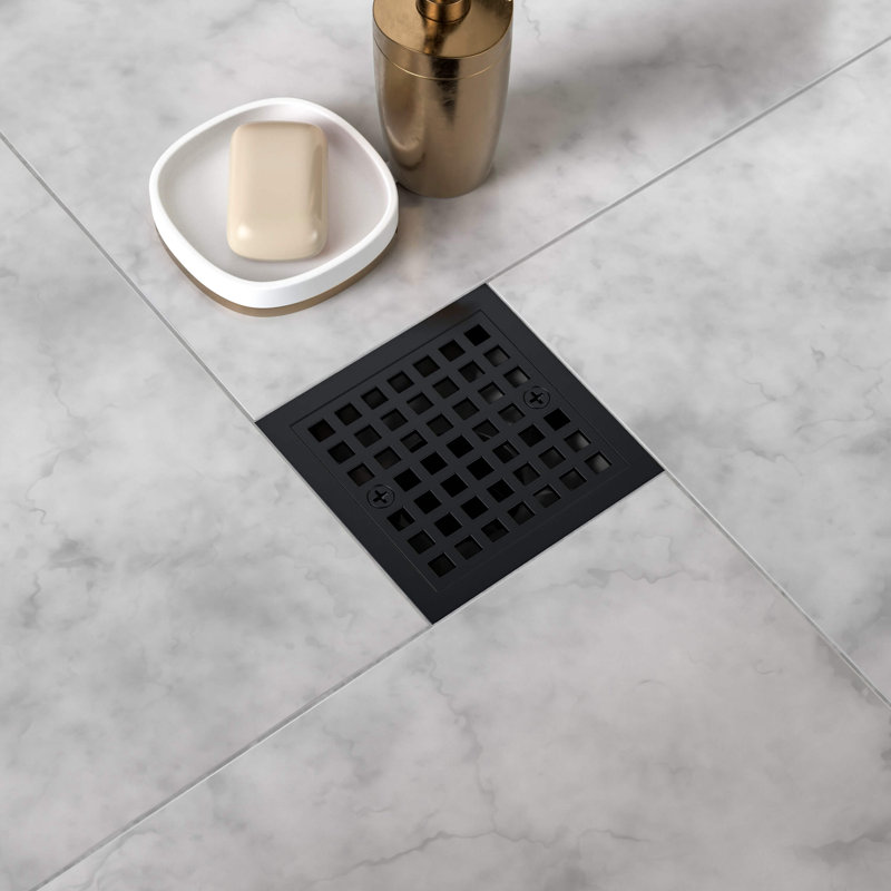 Carreau encastré l 4,56 po, Noir mat