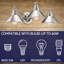 Luminaire de salle de bain de style campagne moderne 3 lumières Grethe 25,5, lumière de grange de meuble-lavabo rétro, finition nickel poli